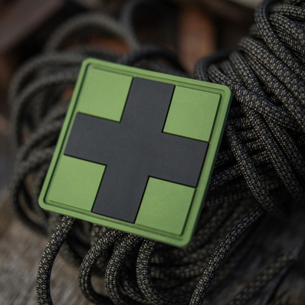 M-Tac нашивка Medic Cross Square ПВХ олива/чорний - 51124102 M-Tac нашивка Medic Cross Square ПВХ олива/чорний - 51124102