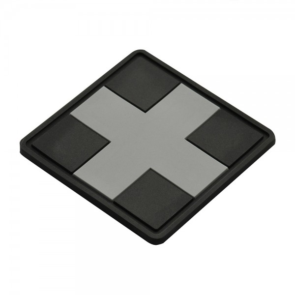 M-Tac нашивка Medic Cross Square ПВХ чорний/сірий - 51124211 M-Tac нашивка Medic Cross Square ПВХ чорний/сірий - 51124211