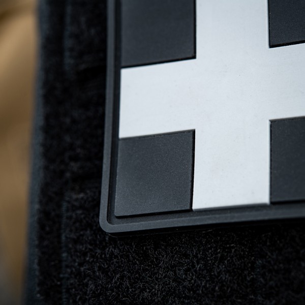 M-Tac нашивка Medic Cross Square ПВХ чорний/сірий - 51124211 M-Tac нашивка Medic Cross Square ПВХ чорний/сірий - 51124211