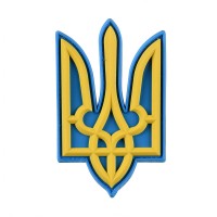 Нашивка Тризуб PVC великий кольоровий