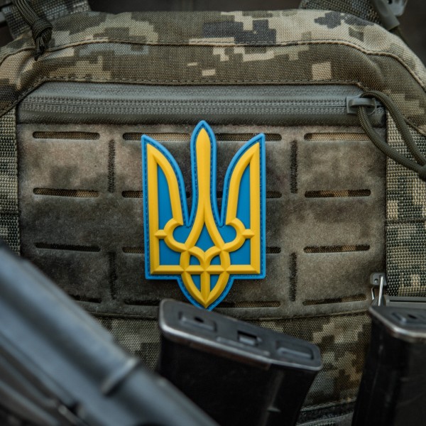 Нашивка Тризуб PVC великий кольоровий - 51337100 Нашивка Тризуб PVC великий кольоровий - 51337100