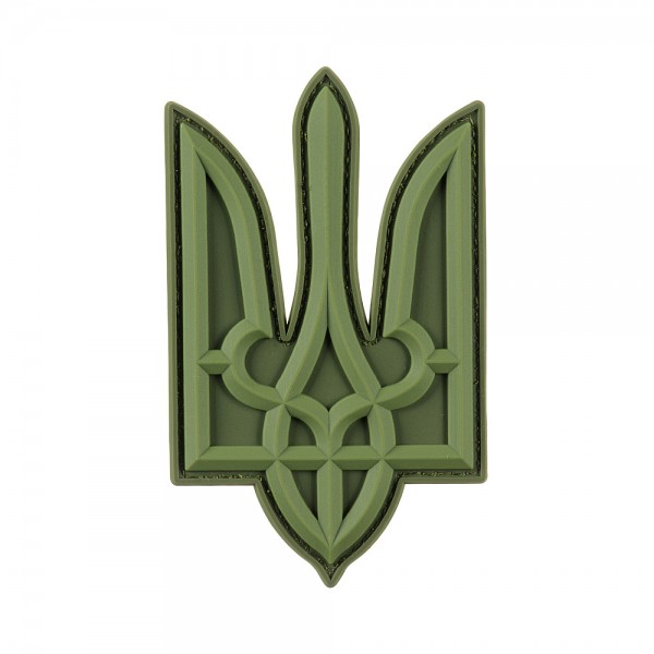 Нашивка Тризуб PVC великий олива - 51337101