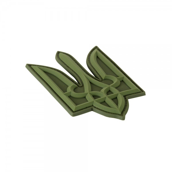 Нашивка Тризуб PVC великий олива - 51337101