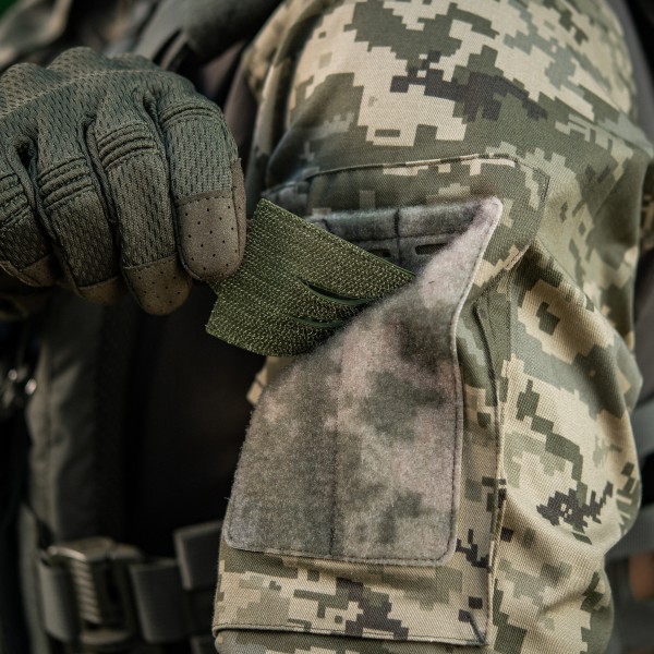 Нашивка Тризуб PVC великий олива - 51337101