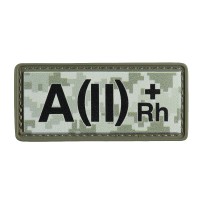 Нашивка группа крови A(II) Rh(+) PVC 25х60 MM14
