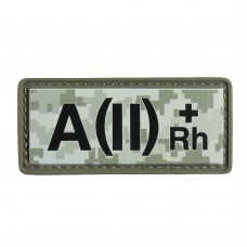 Нашивка группа крови A(II) Rh(+) PVC 25х60 MM14