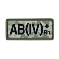 M-Tac нашивка група крові AB(IV) Rh(+) PVC 25х60 MM14