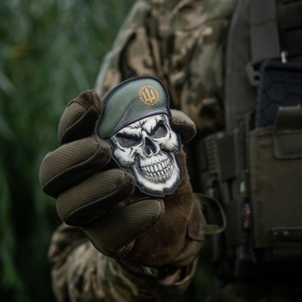 Нашивка Череп у береті (загальний Сухопутних військ) - 52338101 Нашивка Череп у береті (загальний Сухопутних військ) - 52338101