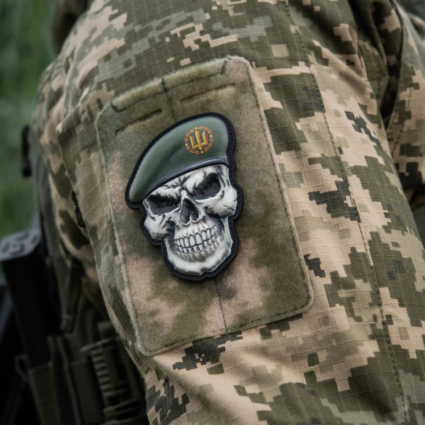 Нашивка Череп у береті (загальний Сухопутних військ) - 52338101 Нашивка Череп у береті (загальний Сухопутних військ) - 52338101