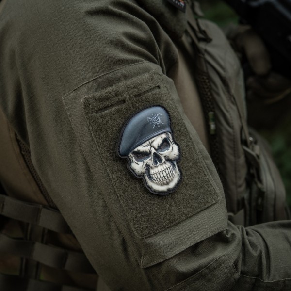 M-Tac нашивка Череп у береті (Гірська піхота) - 52338112 M-Tac нашивка Череп у береті (Гірська піхота) - 52338112