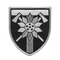 Шеврон 128 окрема гірсько штурмова бригада чорний