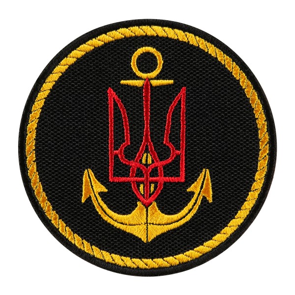 Шеврон Берегові війська ВМС тризуб червоний - AKW-BVVMSTRCH