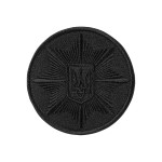 Кокарда Полиция круглая 6см на липучке чорная (ТИП 3)