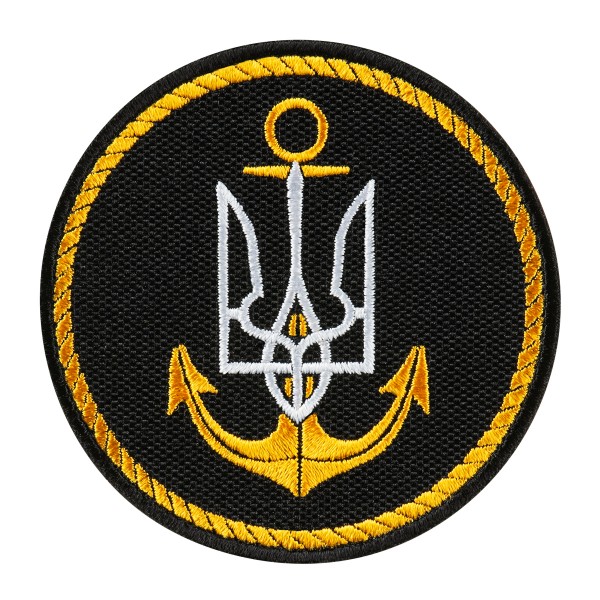 Шеврон Морська авіація ВМС тризуб білий - AKW-MAVVMSTRBI