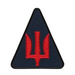Шеврон зенітно ракетні війська ПС тризуб синій