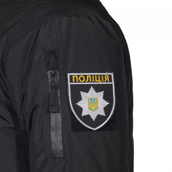 Шеврон Поліція загальний на липучці чорний - CHVR-PLCALL