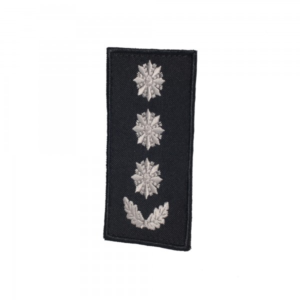 Погони Полковник Поліції (пара) на липучці чорні 10х5см - RIVLC-COLPLC10