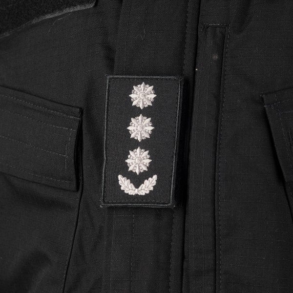 Погони Полковник Поліції (пара) на липучці чорні 10х5см - RIVLC-COLPLC10