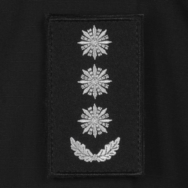 Погони Полковник Поліції (пара) на липучці чорні 8х5см - RIVLC-COLPLC8