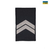 Погоны Капрал Полиции (пара) на липучке черные 10х5см