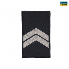 Погони Капрал Полиции (пара) на липучці чорні 10х5см