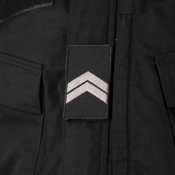 Погони Капрал Полиции (пара) на липучці чорні 10х5см - RIVLC-CPLPLC10