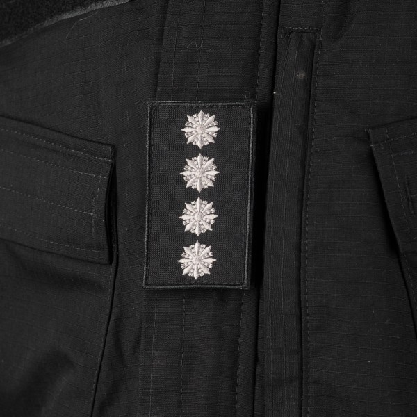 Погони Капитан Полиции (пара) на липучці чорні 10х5см - RIVLC-CPTPLC10