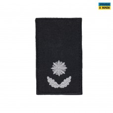 Погони Майор Поліції (пара) на липучці чорні 10х5см