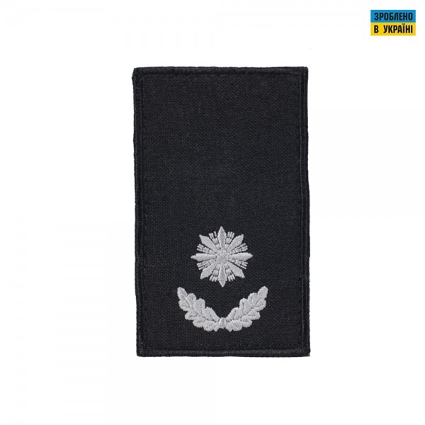 Погоны Майор Полиции (пара) на липучке черные 10х5см - RIVLC-MJPLC10