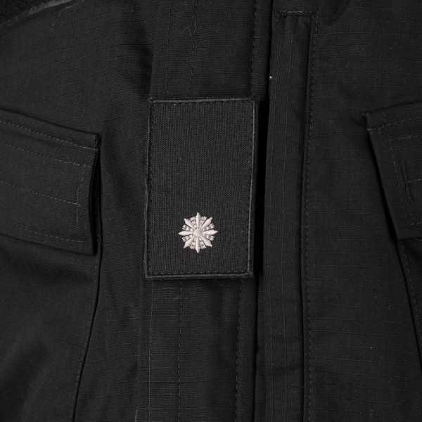 Погоны Младший лейтенант Полиции (пара) на липучке черные 10х5см - RIVLC-MLTPLC10