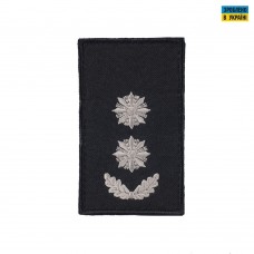 Погоны Подполковник Полиции (пара) на липучке черные 10х5см