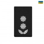 Погони Підполковник Поліції (пара) на липучці чорні 8х5см