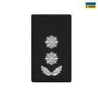 Погони Підполковник Поліції (пара) на липучці чорні 8х5см