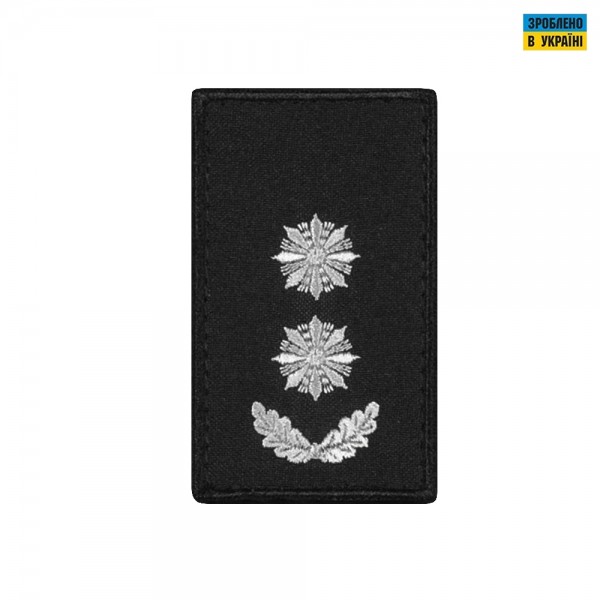 Погони Підполковник Поліції (пара) на липучці чорні 8х5см - RIVLC-PCOLPLC8