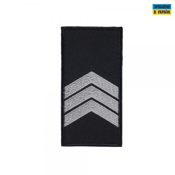 Погони Сержант Поліції (пара) на липучці чорні 10х5см - RIVLC-SGTPLC10