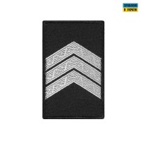 Погони Сержант Поліції (пара) на липучці чорні 8х5см