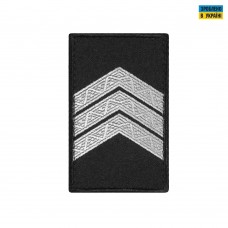 Погони Сержант Поліції (пара) на липучці чорні 8х5см