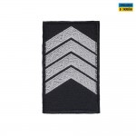 Погони Старший сержант Поліції (пара) на липучці чорні 10х5см