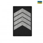 Погони Старший сержант Поліції (пара) на липучці чорні 8х5см