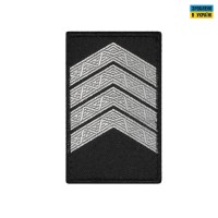 Погоны Старший сержант Полиции (пара) на липучке черные 8х5см