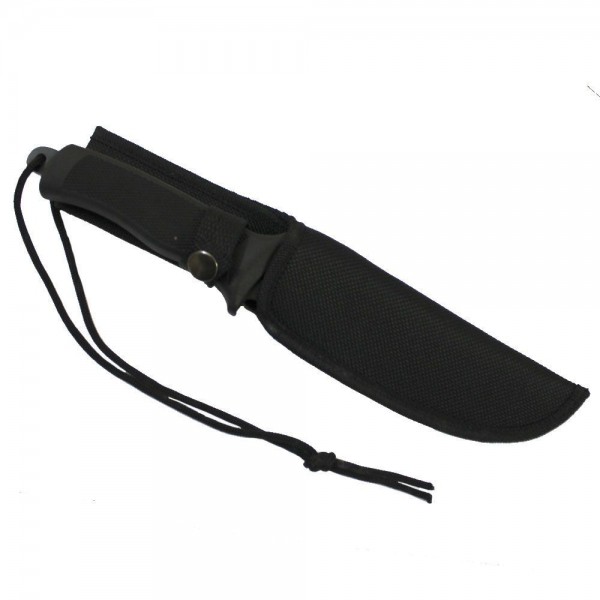 Боевой нож с черной резиновой ручкой МИЛ ТЕК Германия - 1444