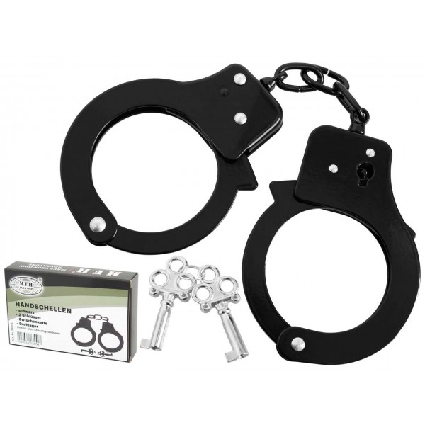 Наручники чорні з 2 ключами MFH 29313 - 3555612