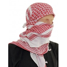 Шарф-шемаг арафатка белый/красный хлопок (110х110 см) МИЛ ТЕК Германия