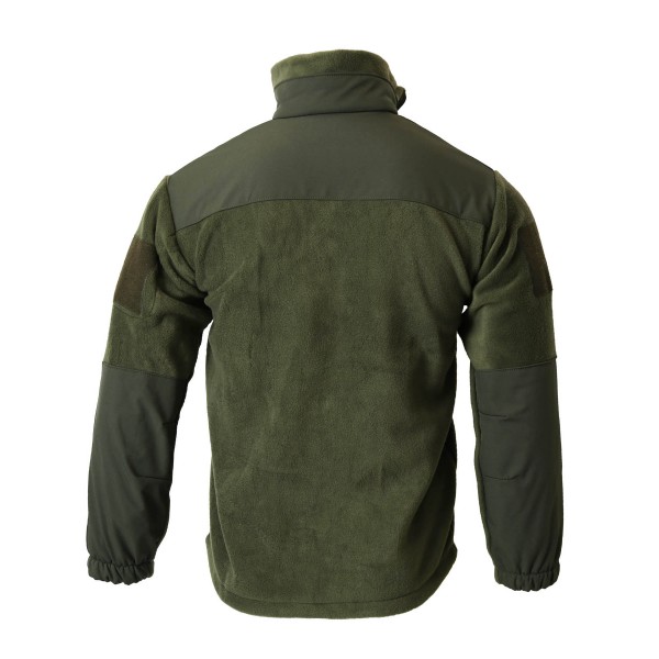 Кофта флисовая со вставками SoftShell демисезонная (Софтшел, дорога) олива 44-58 - 3565228
