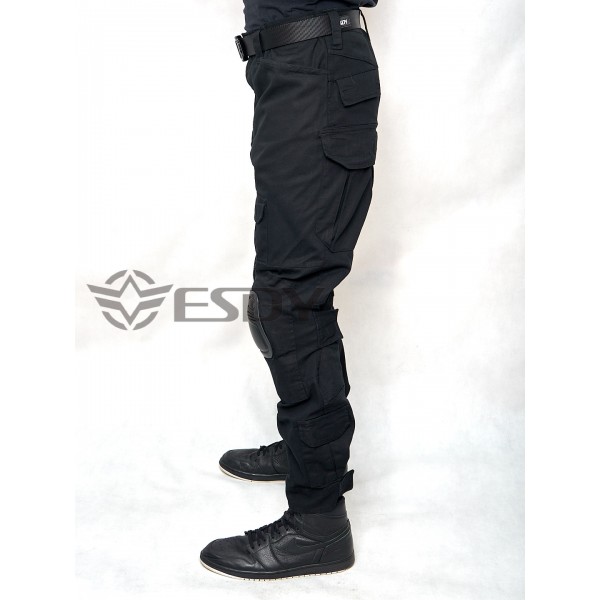 Тактические штаны со съемными наколенниками ESDY черные - 3565259