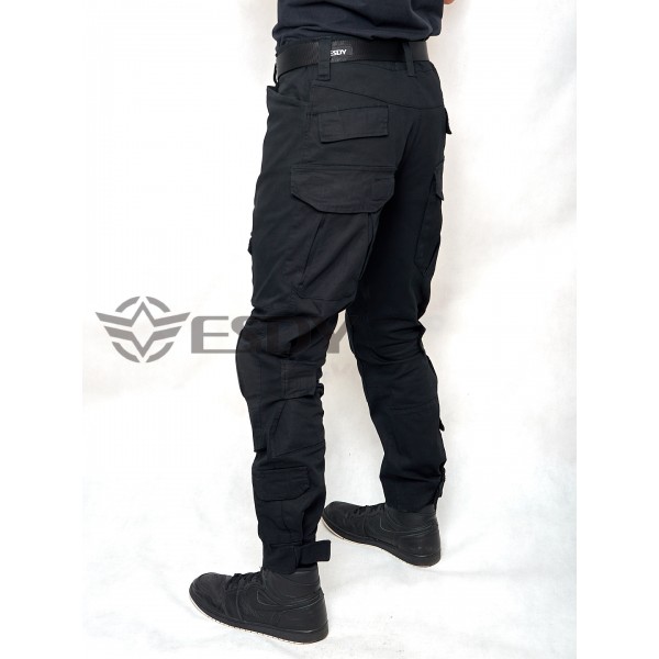 Тактические штаны со съемными наколенниками ESDY черные - 3565259