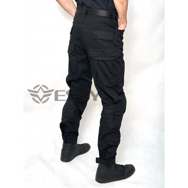 Тактические штаны со съемными наколенниками ESDY черные - 3565259