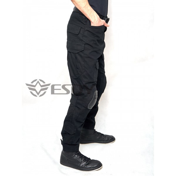 Тактические штаны со съемными наколенниками ESDY черные - 3565259