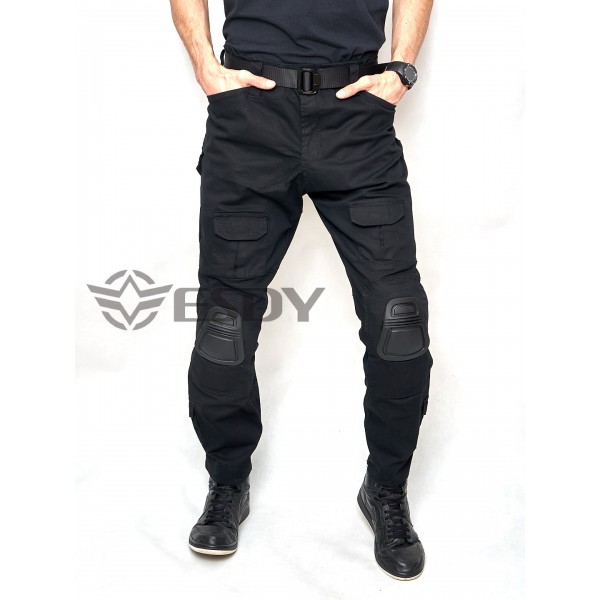 Тактические штаны со съемными наколенниками ESDY черные - 3565259
