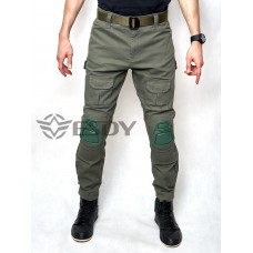 Тактические штаны со съемными наколенниками ESDY олива